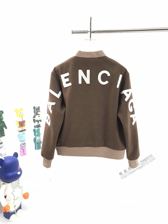 Balenciaga男裝 巴黎世家20新款咖啡棕毛呢外套  ydi3494